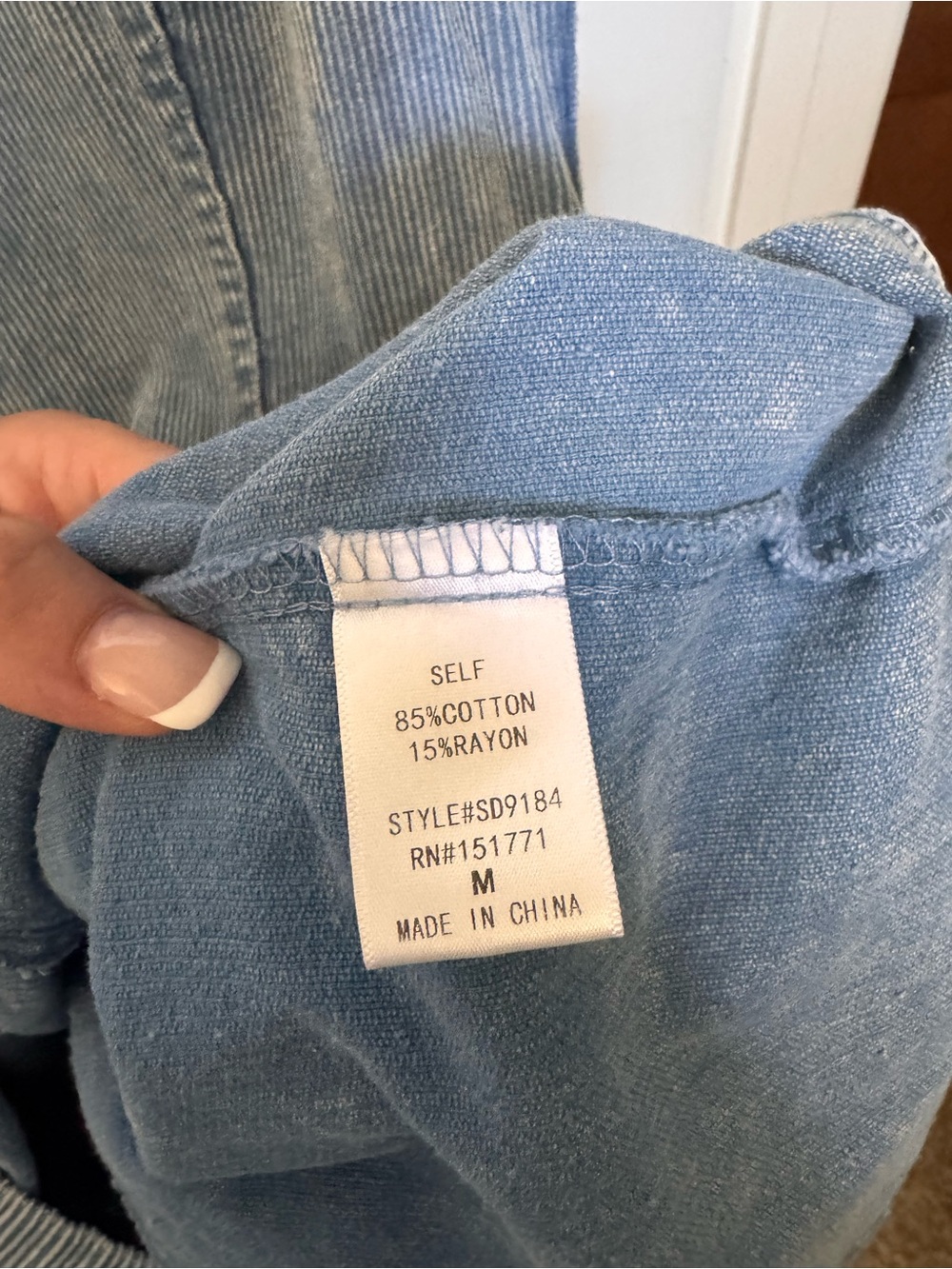 Pink Lily Light Blue Denim Mini Dress with Front Zip - Picture 6 of 7
